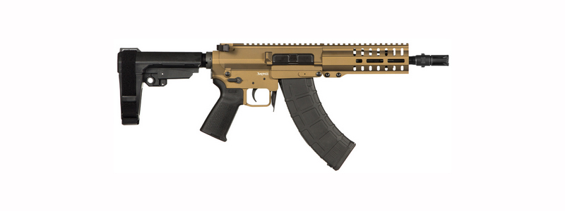CMMG Banshee 300 Mk47 7.62x39mm AK Pistol with Burnt Bronze Cerakote Finish CMMG Banshee 300 Mk47 7.62x39mm AK Pistol with Burnt Bronze Cerakote Finish